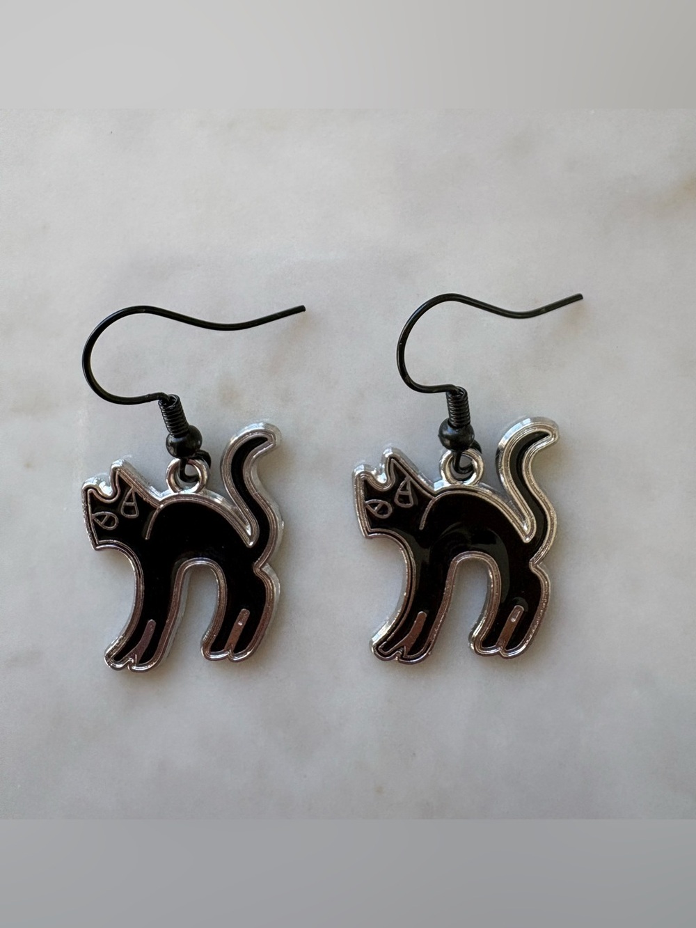 Halloween Black Cat 🐈⬛ Dangle Earrings - Unbranded
